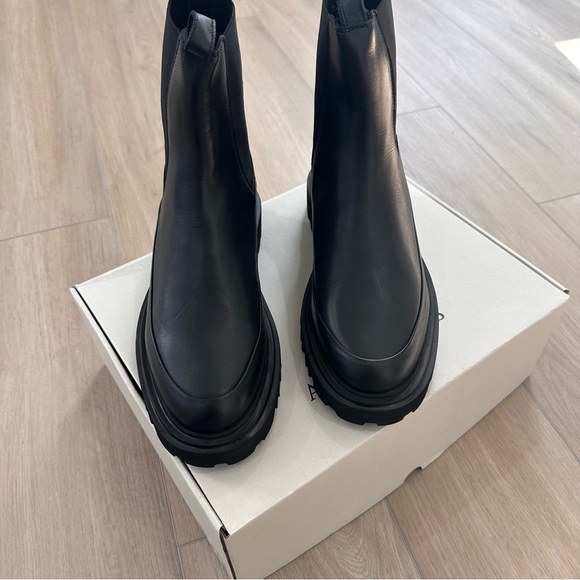 NWT All Saints Harlee Lug Sole Chelsea Boot Size 8.5 US 38.5 EUR Black Women’s - Picture 5 of 11